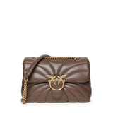 Borsa a tracolla grande Love Bag Puff trapunta farfalla 100038 A1EXL74Q PINKO 