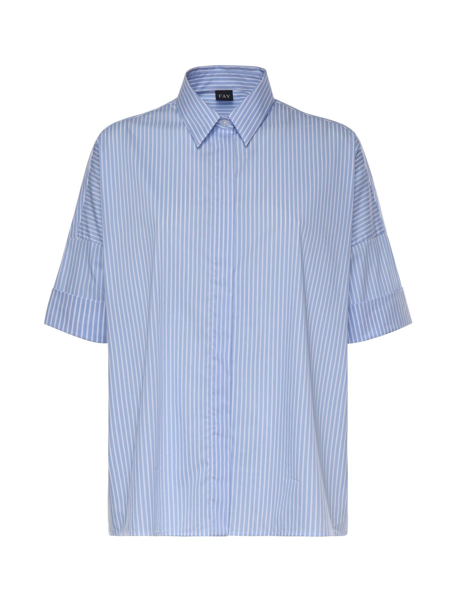 Camicia in popeline stretch NCWA552552SZCM U006 FAY 