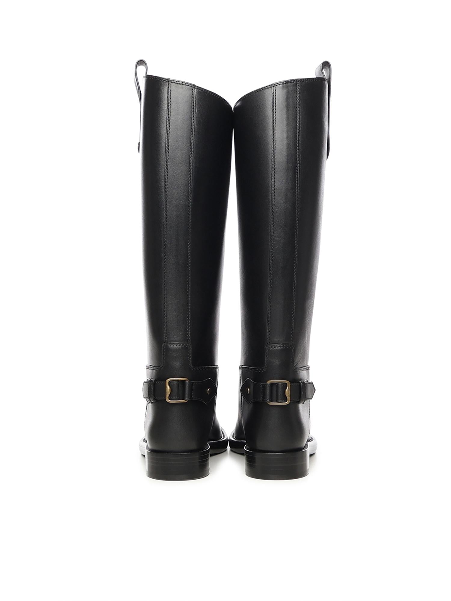 Stivali Cavalier in pelle 8114385 A1189 BURBERRY 