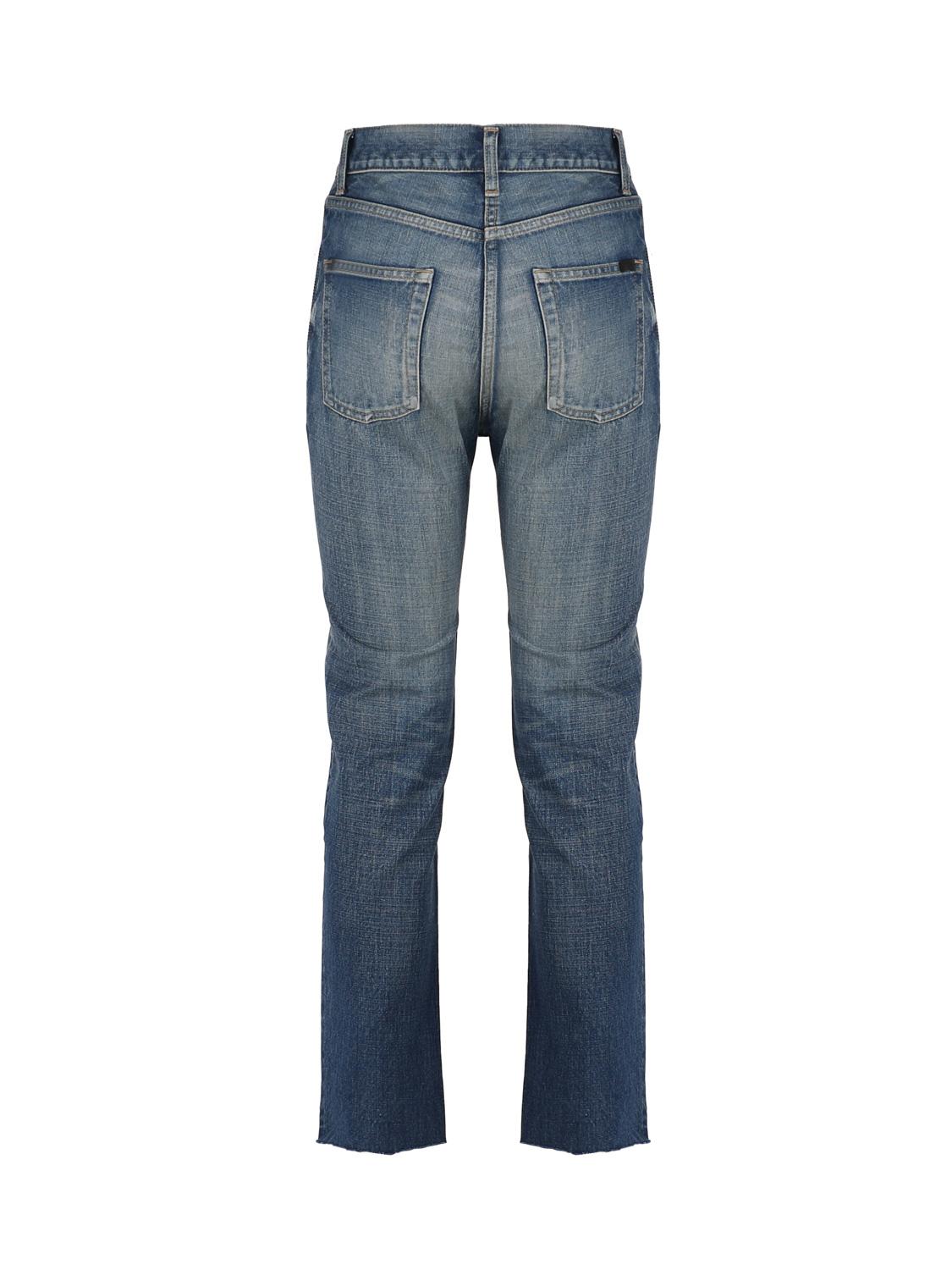 Jeans taglio dritto in denim blu 734311 Y07HA4296 SAINT LAURENT 
