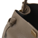 Borsa Gyoza mini in pelle GYOZA MINI PEBBLE GRAIN LEATHER TAUPE YUZEFI 