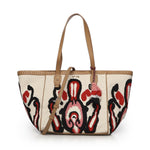 Borsa shopping Marilena con logo 73BS9NA01 MARILENACUOIO/MULTICOLOR V° 73 