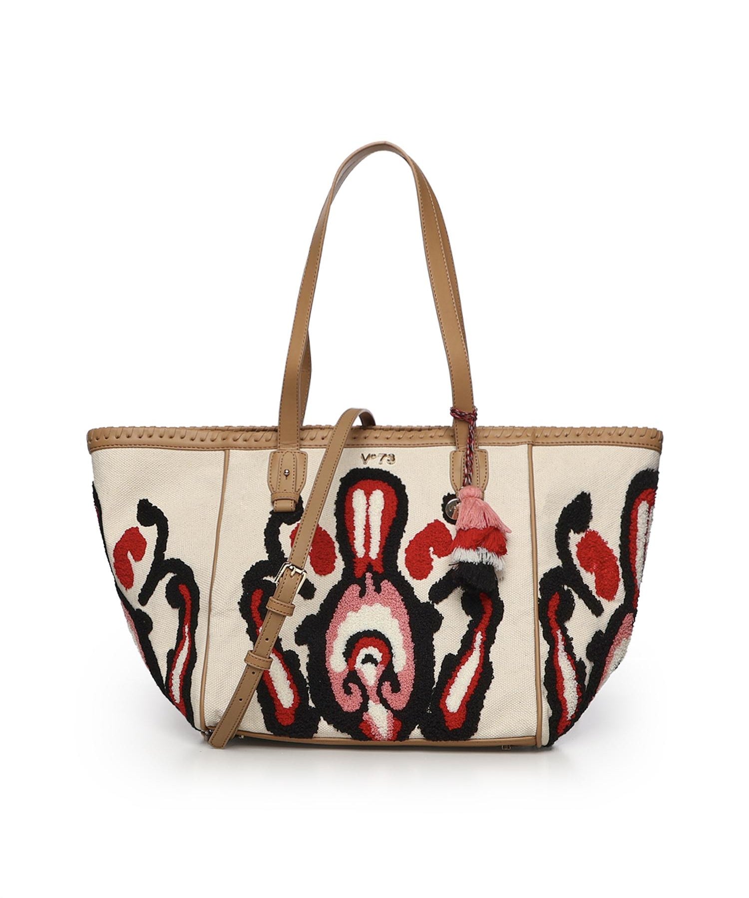 Borsa shopping Marilena con logo 73BS9NA01 MARILENACUOIO/MULTICOLOR V° 73 