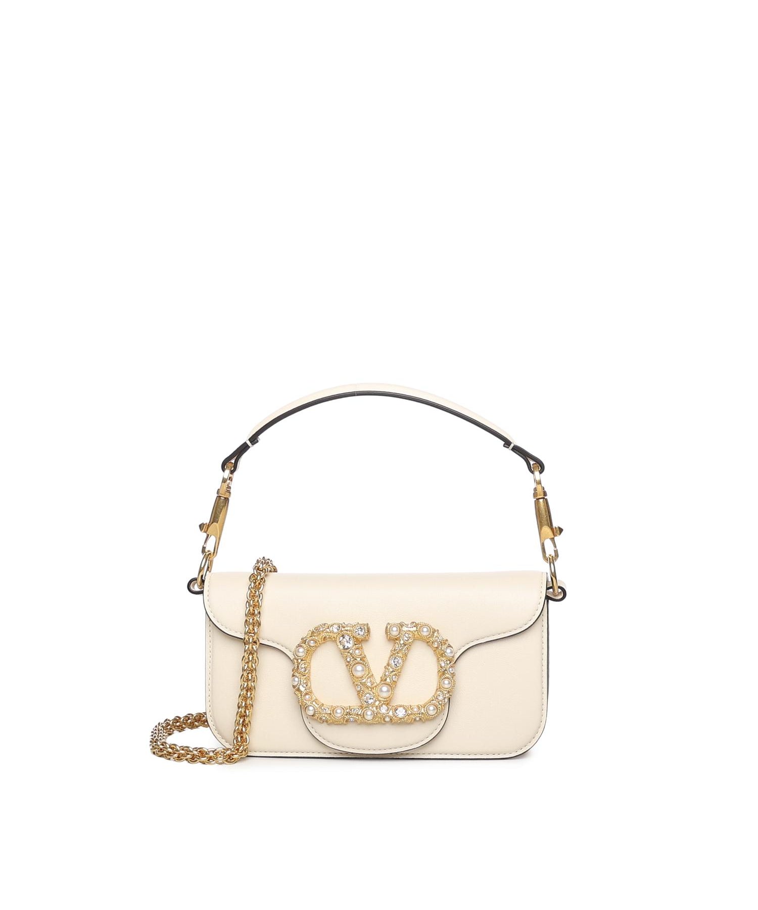 Borsa piccola a spalla Locò in vitello con logo gioiello 7W2B0K53 CXADYH VALENTINO GARAVANI 