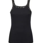 Top a costine con ricami gioiello 104109 A2TMZ99 PINKO 