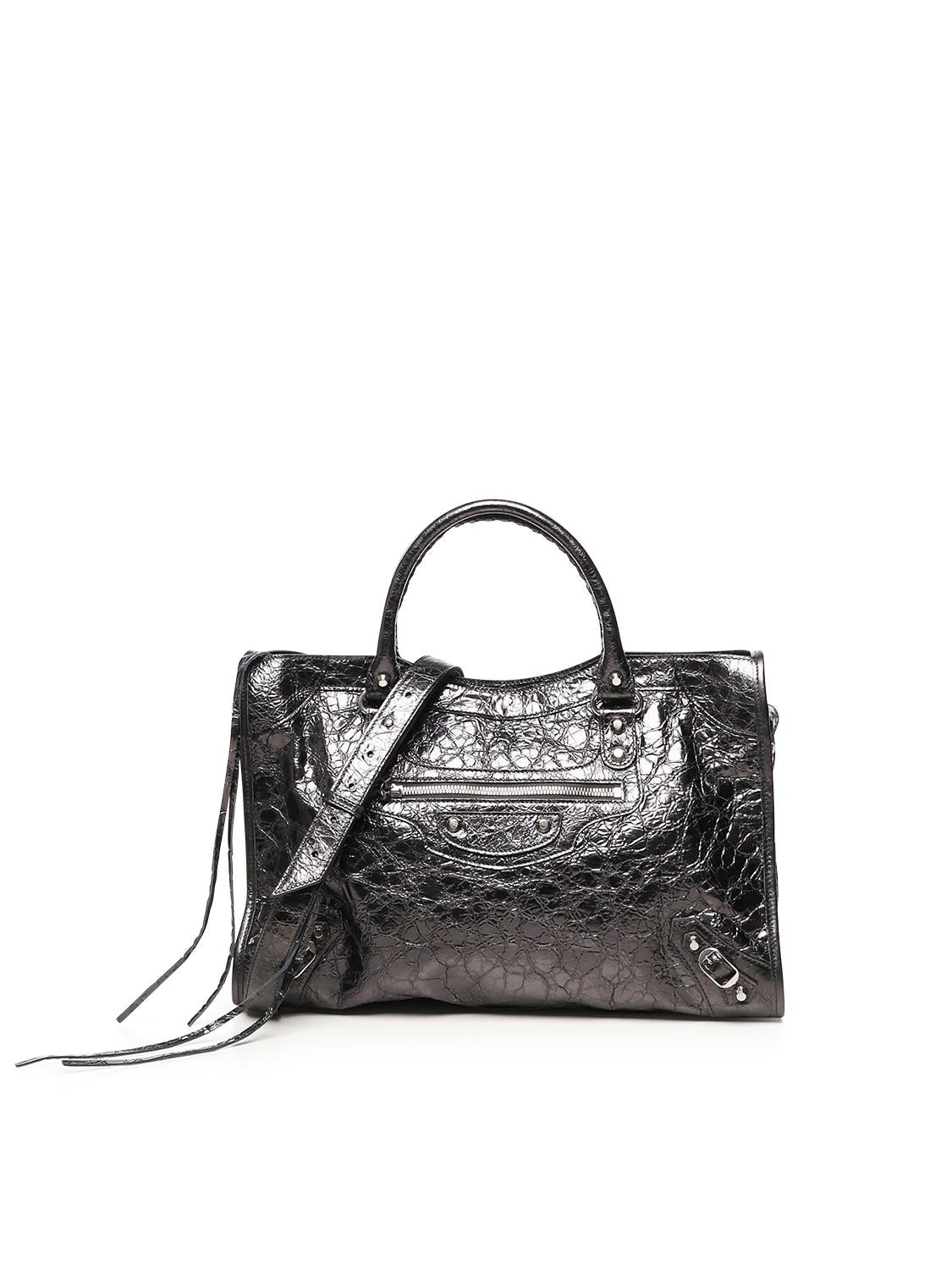 Borsa Le City Media in pelle metallizzata 823058 2AA9R1314 BALENCIAGA 