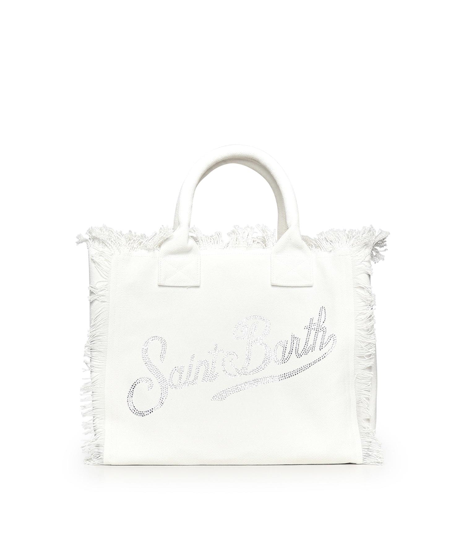 Borsa Vanity in canvas con logo in strass VANI001 02571L MC2 SAINT BARTH 