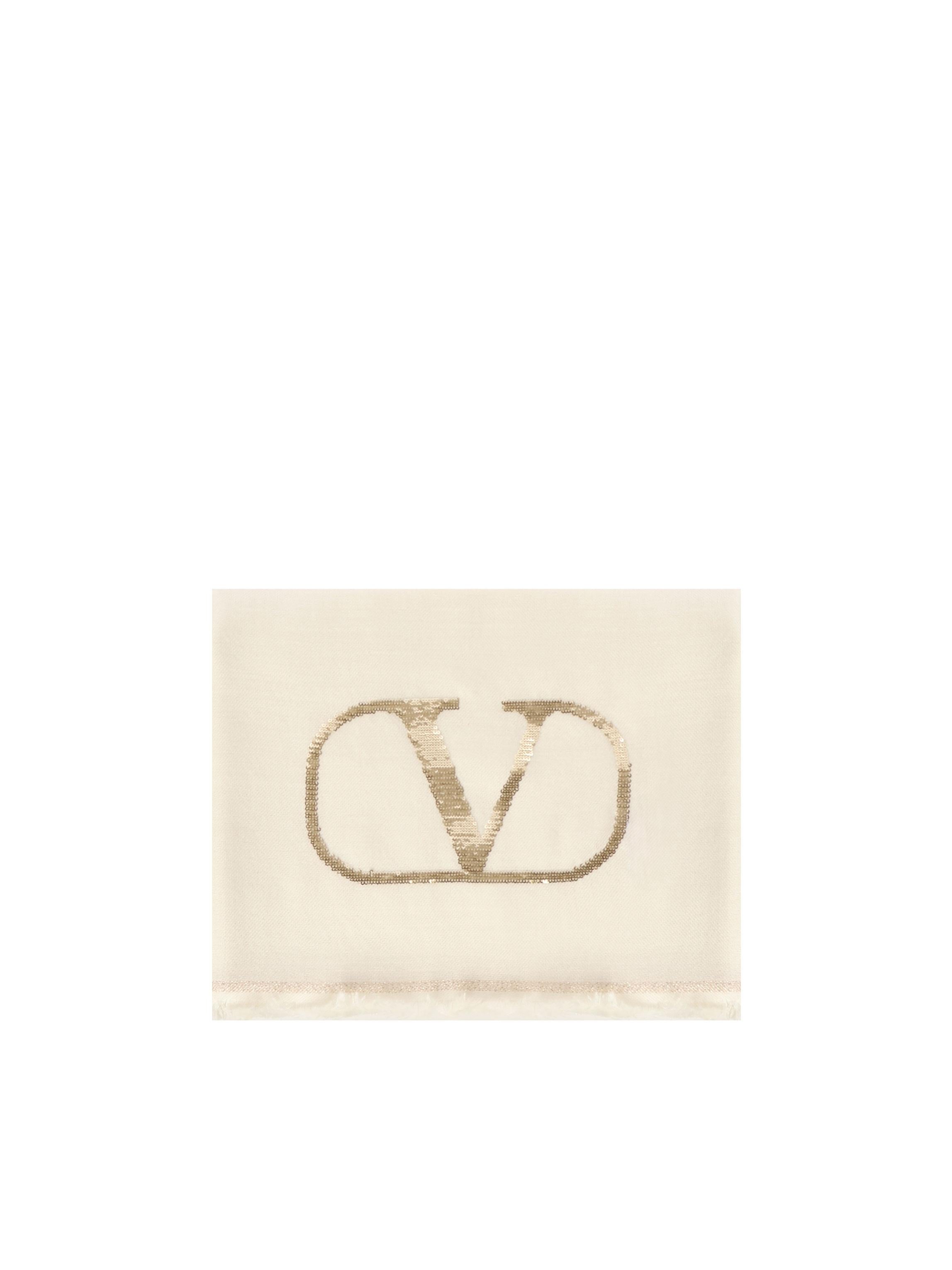 Scialle VLogo Signature in cashmere e seta con logo in lurex 5W2EB107 LMKZYC VALENTINO GARAVANI 