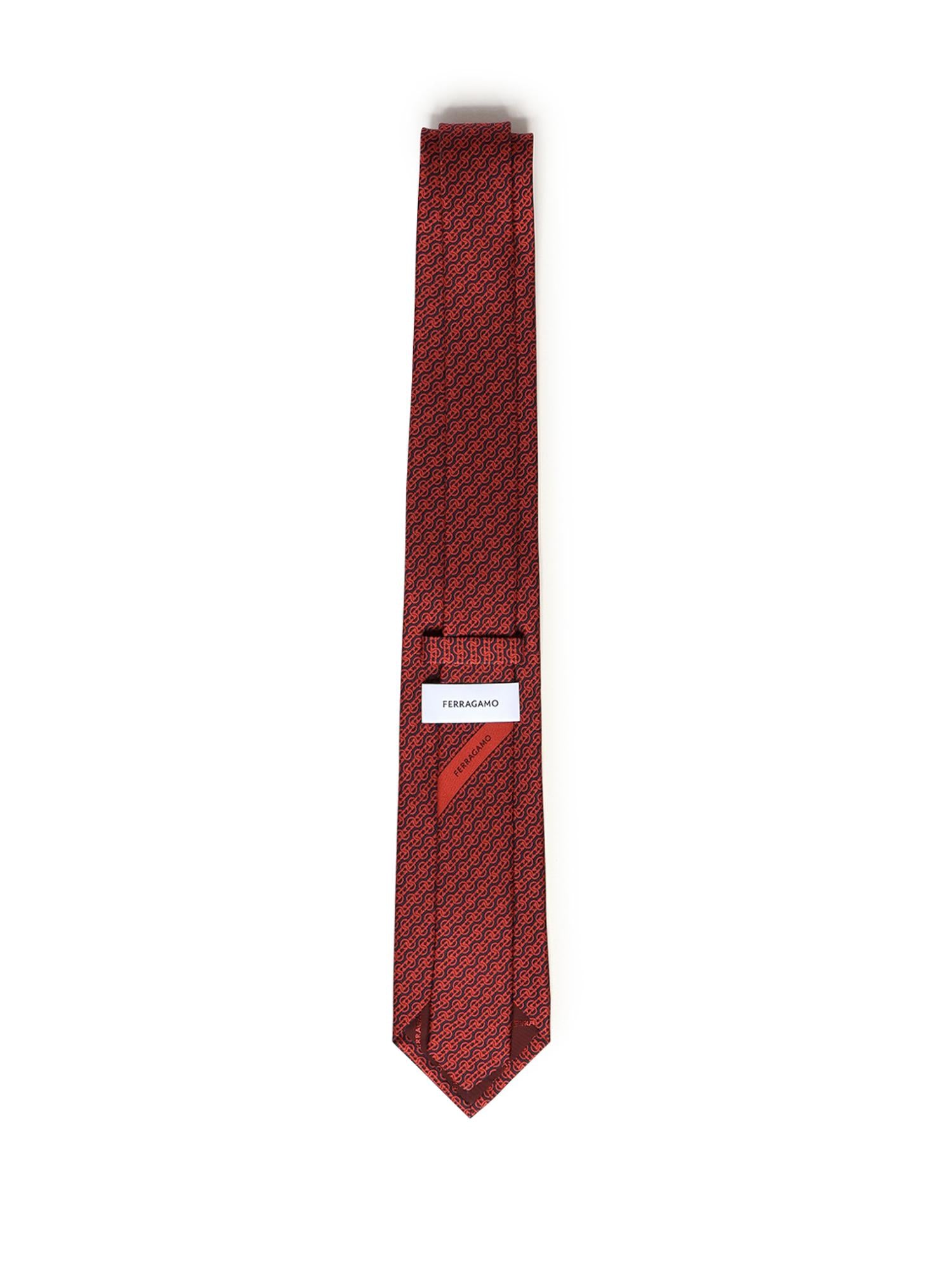 Cravatta in seta con stampa 350948 768528002 FERRAGAMO 