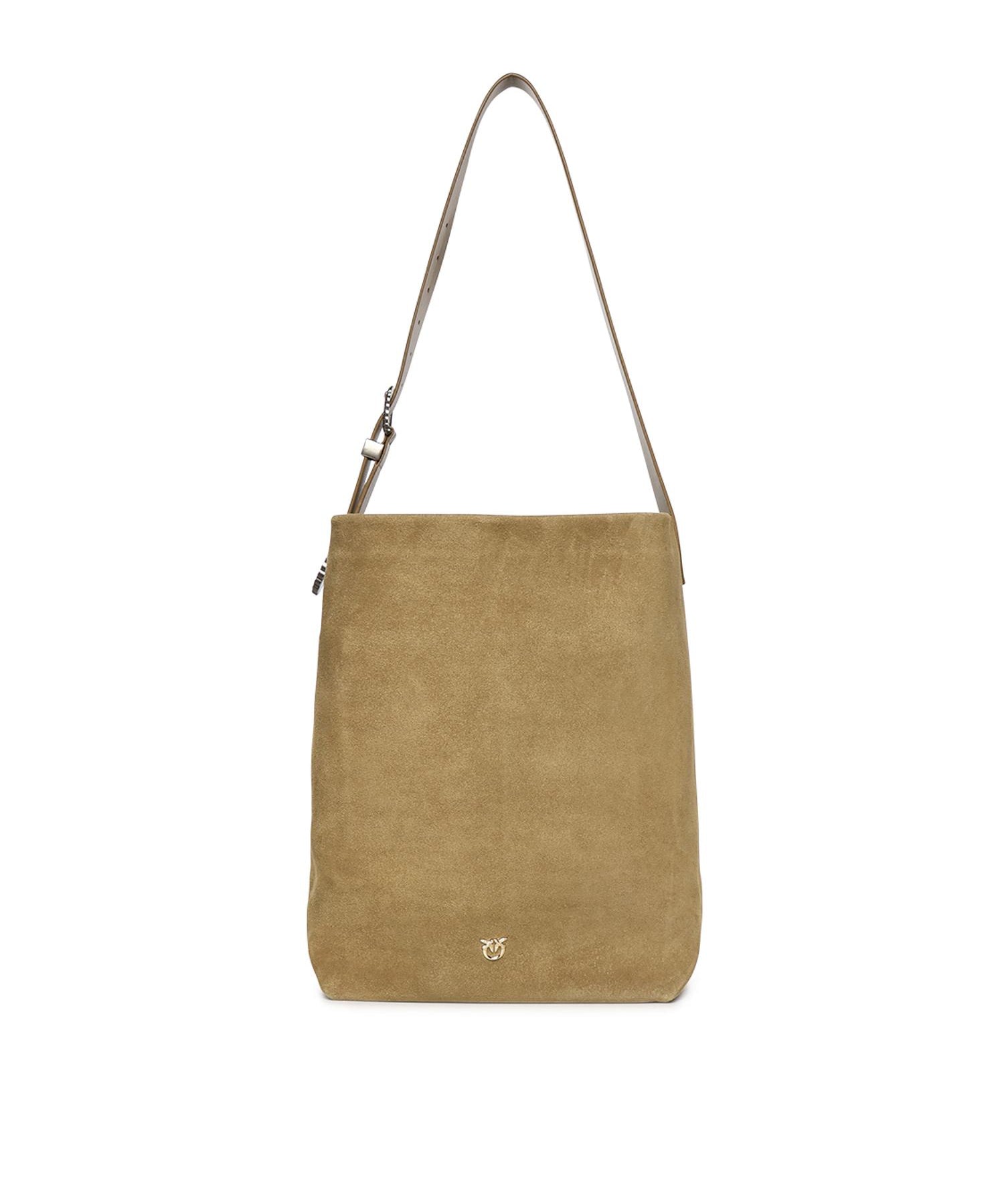Borsa a tracolla grande Bucket Big in suede 106834 A0F6L22A PINKO 
