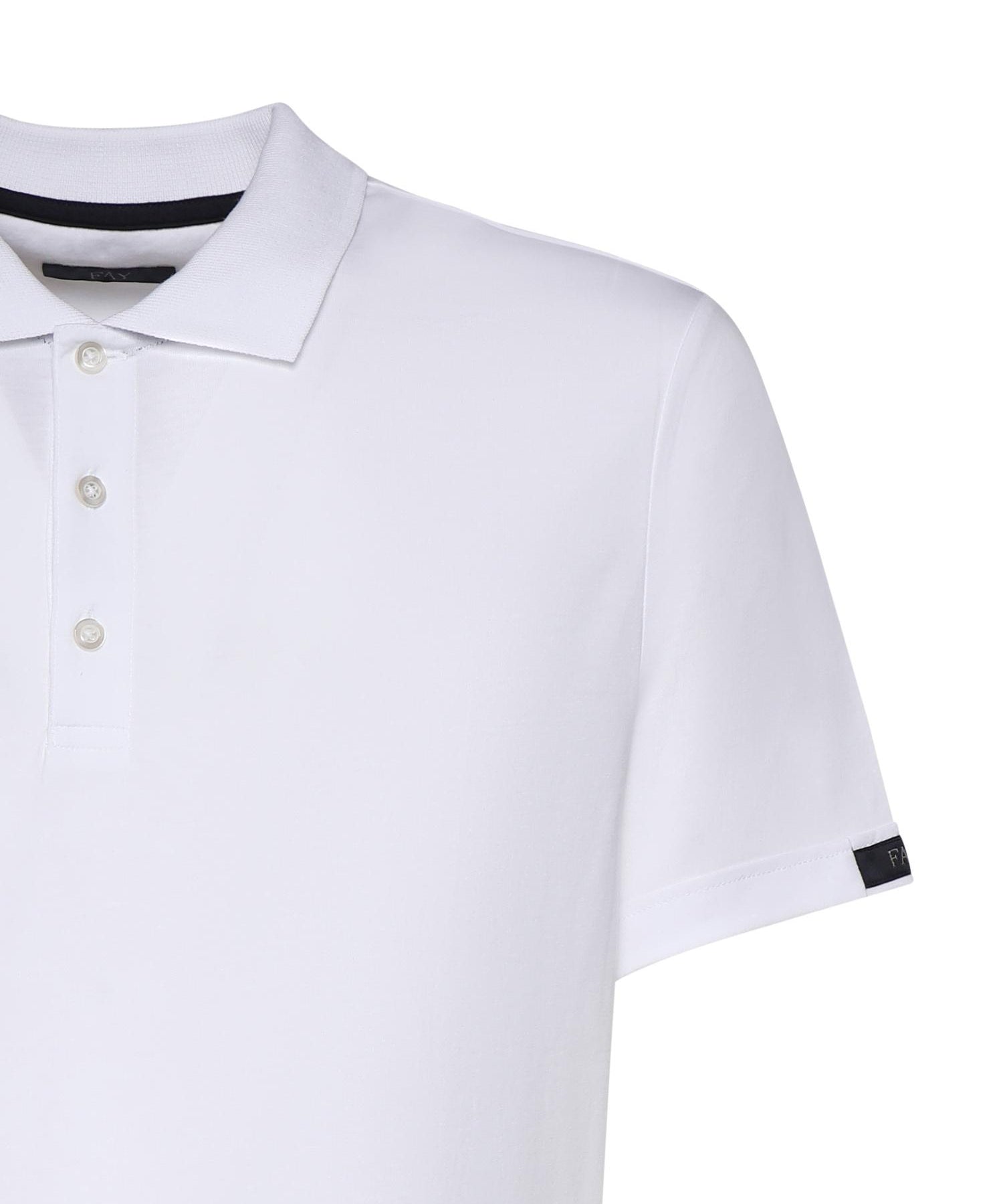 Polo in cotone con logo NPMB2521340UCX B001 FAY 