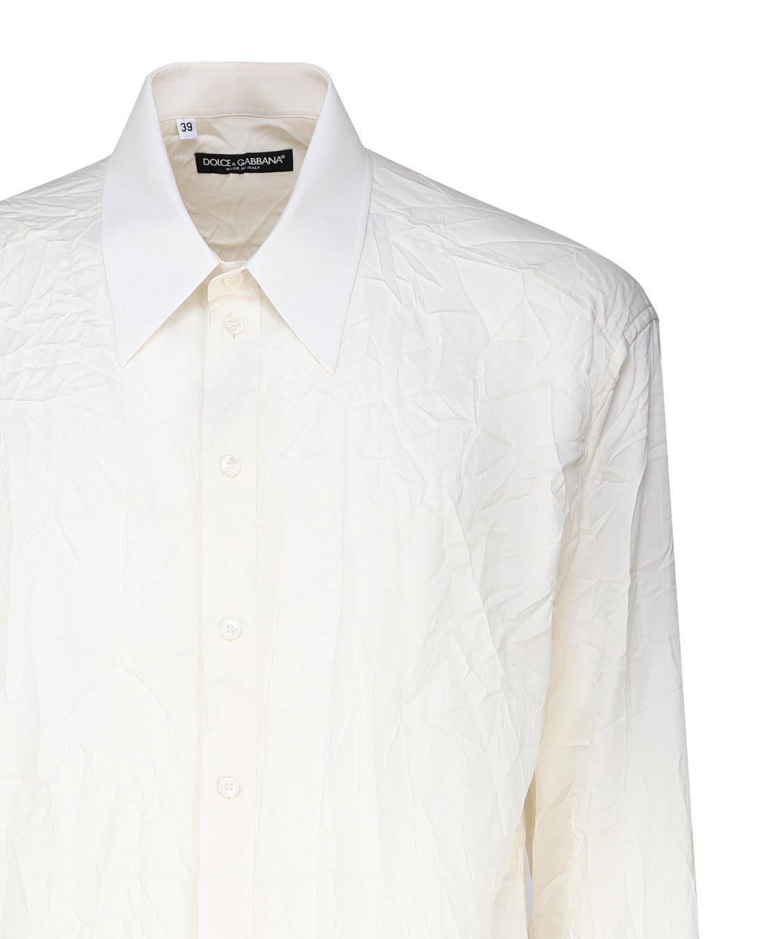 Camicia over in charmeuse di seta stretch<BR/> G5IT7T FUABFW0001 DOLCE & GABBANA 