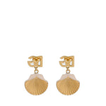 Orecchini con logo DG e conchiglia WEQ6A1 W1111ZOO00 DOLCE & GABBANA 
