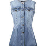 Top in denim 115167 1321 ROTATE 