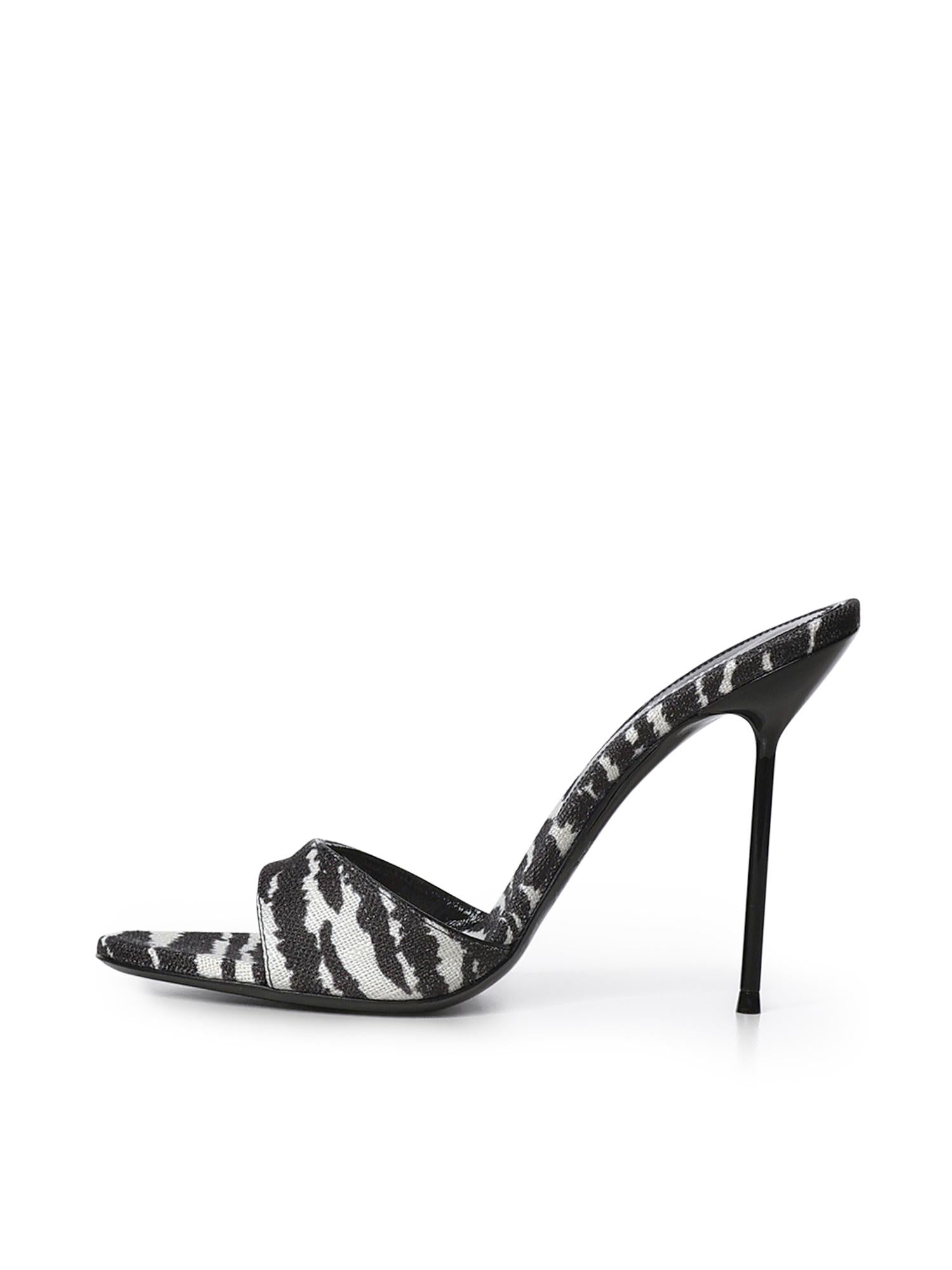 Mules Lidia con stampa zebrata PX836 XPTCVWHITE ZEBRA PARIS TEXAS 