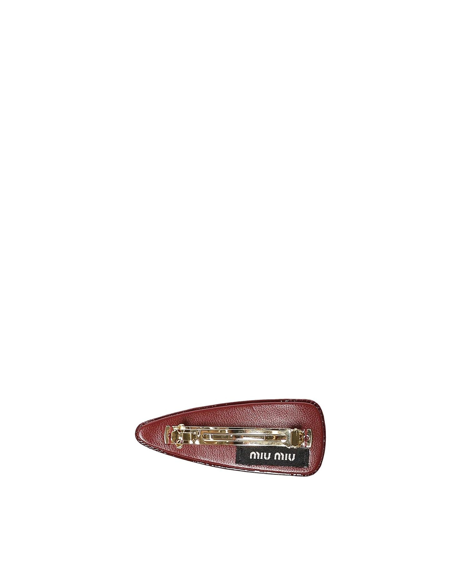 Fermaglio in pelle verniciata 5IF092 069F0D27 MIU MIU 