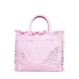 Borsa Vanity in canvas animalier con strass VANI001 08749L MC2 SAINT BARTH 