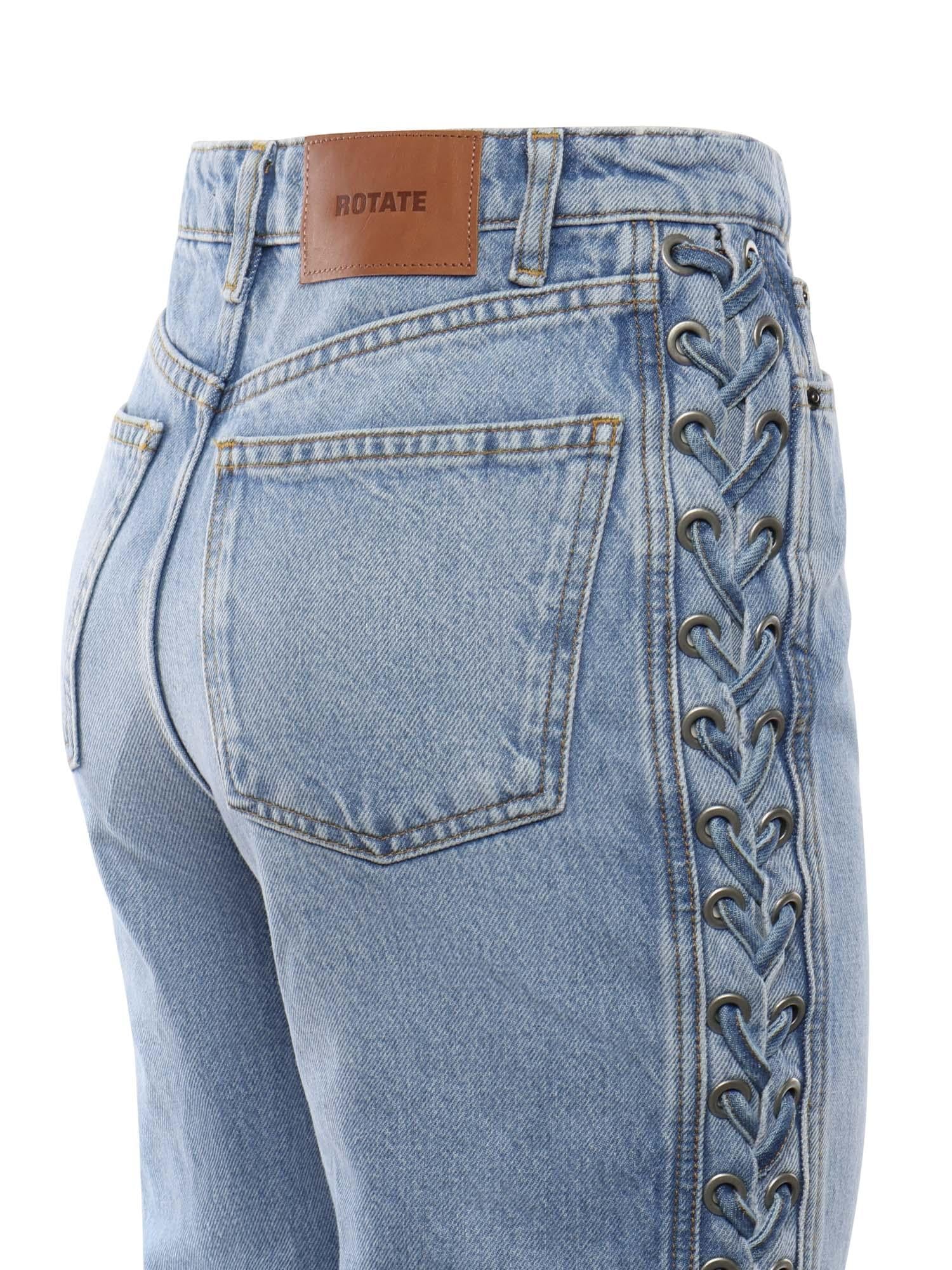Jeans twisted lacing in denim 115169 1321 ROTATE 