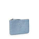 Pochette in rafia con logo Love Birds 106763 A39YE5YQ PINKO 