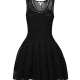 Vestito corti in maglia crinolina AA9R2534K008A 995 ALAIA 