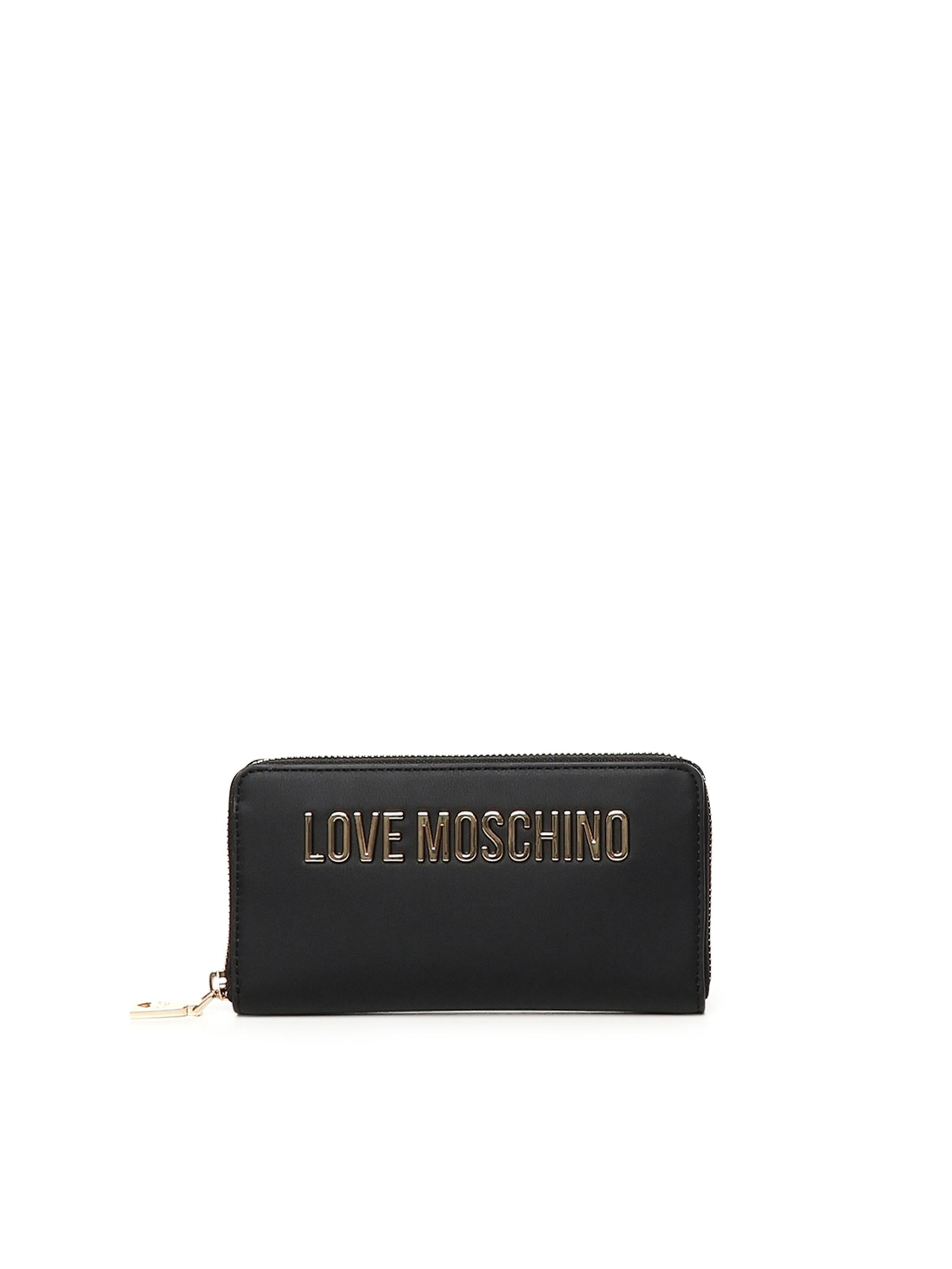 Portafoglio con logo lettering JC5611PP1MKD0 000 LOVE MOSCHINO 