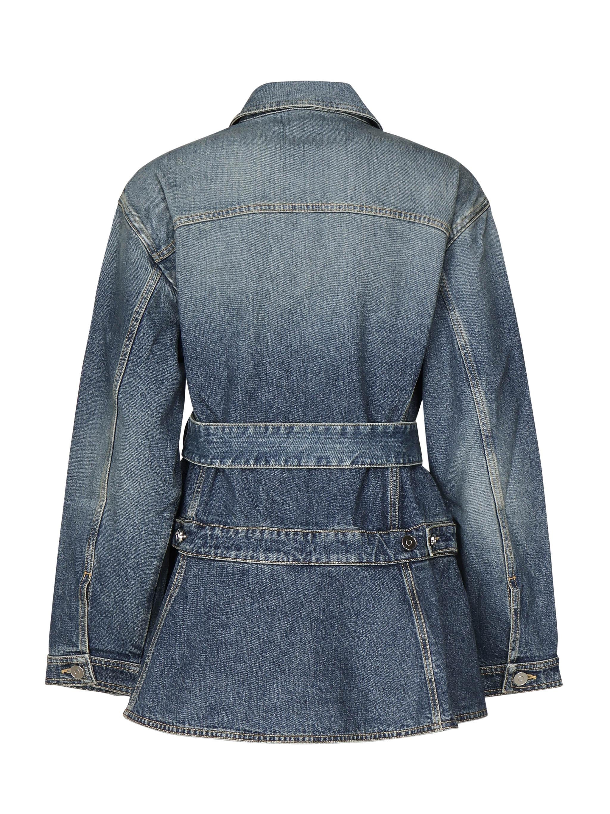 Giacca in denim con baschina<BR/> AA9V0422T536A 525 ALAIA 