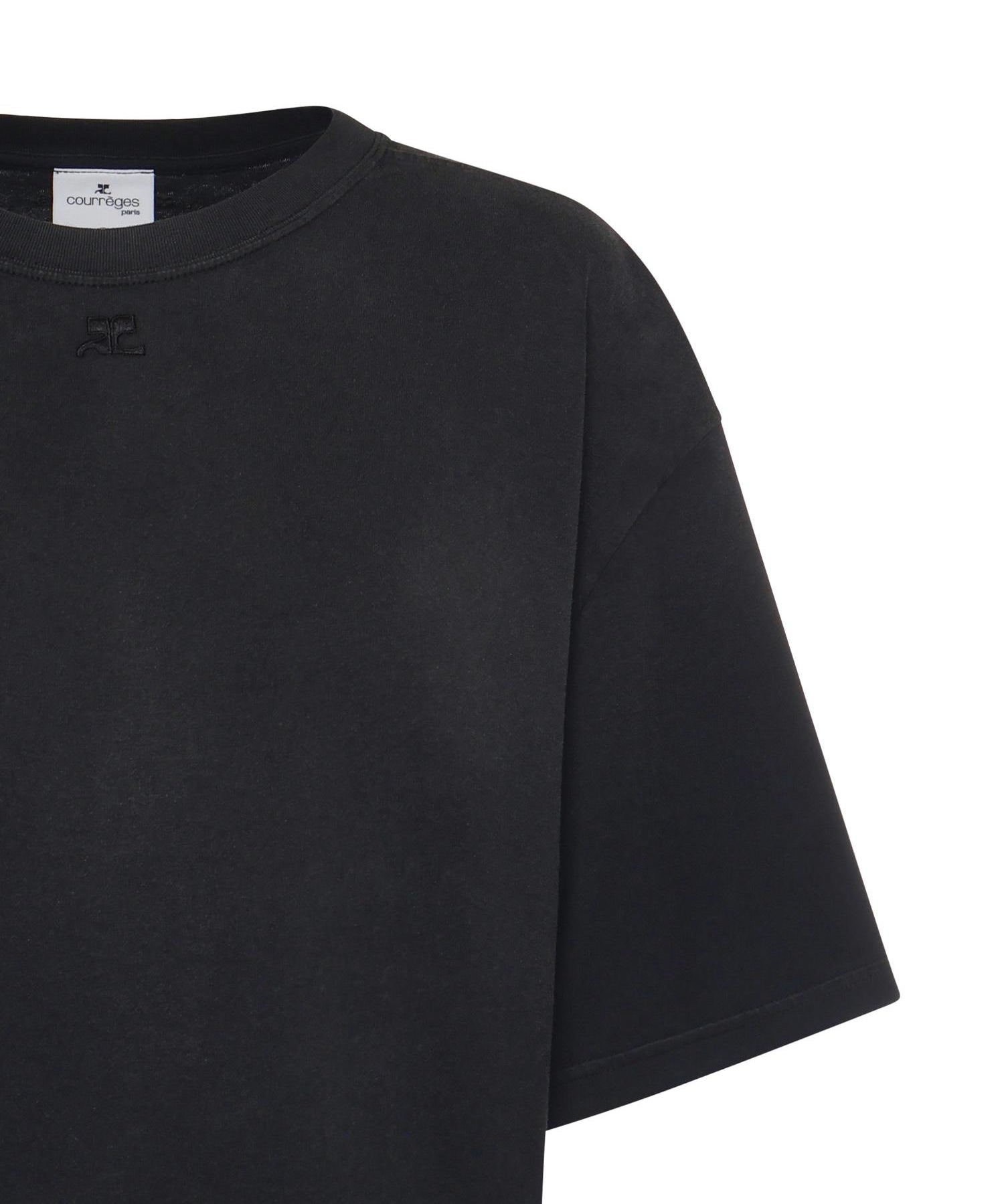 T-shirt in cotone con logo 126JTS237JS0273 9999 COURREGES 