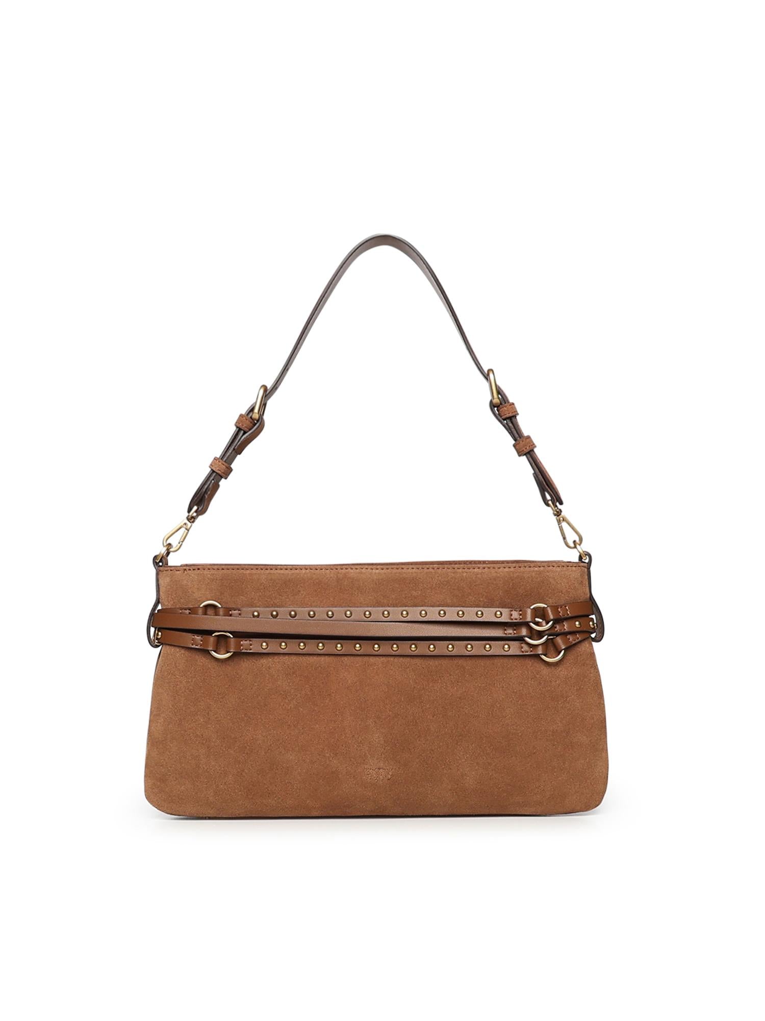 Borsa a spalla media Belt Bag in suede 106176 A0F6L17Q PINKO 