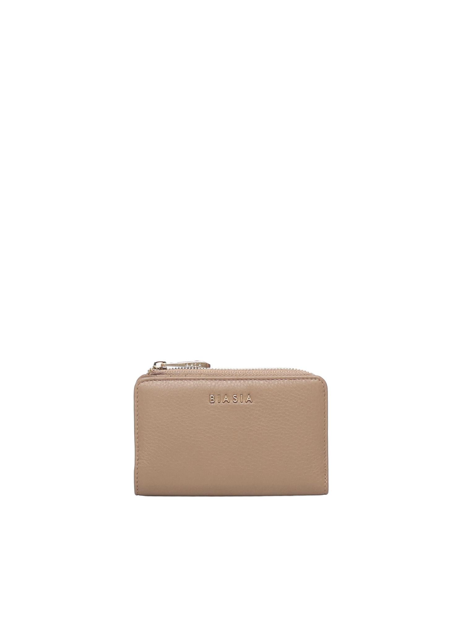Portafoglio con logo in pelle BIPP9FF251 TAUPE BIASIA 