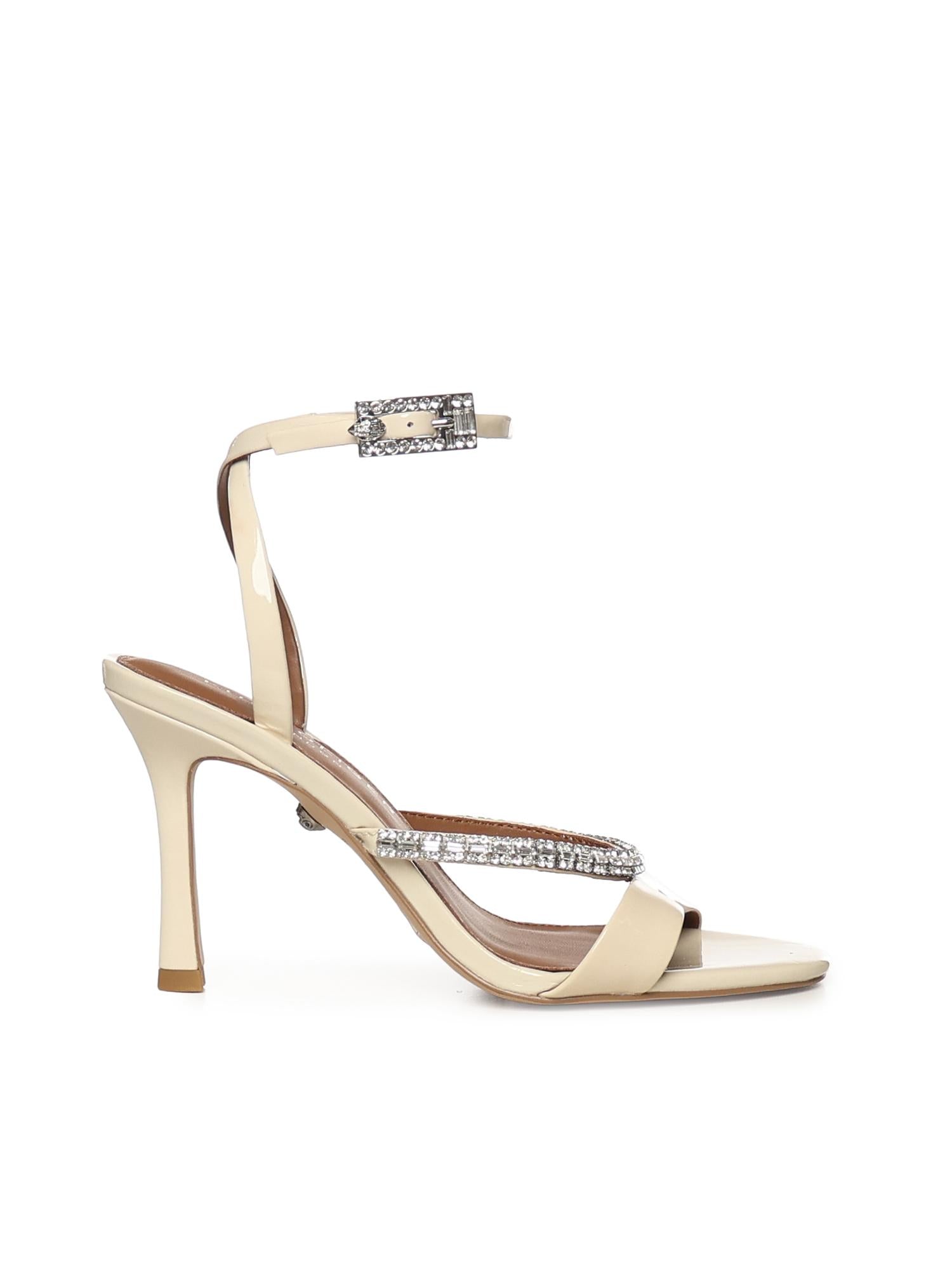 Sandali in vernice con cristalli 5393742309 CREAM KURT GEIGER 