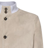 Bomber in pelle scamosciata M75GBTM43PEL0M029 07 ELEVENTY 