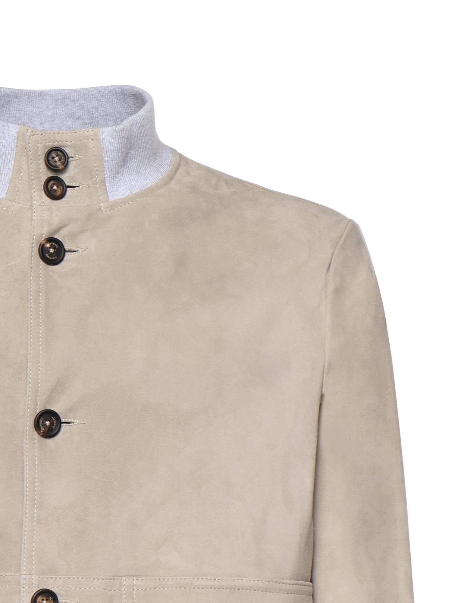 Bomber in pelle scamosciata M75GBTM43PEL0M029 07 ELEVENTY 