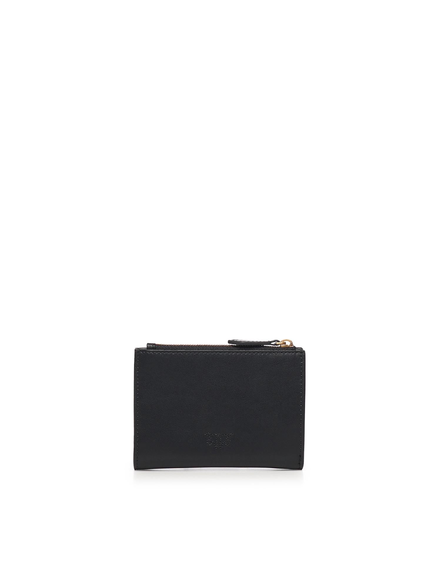 Portafoglio compatto in pelle 103612 A0F1Z99Q PINKO 