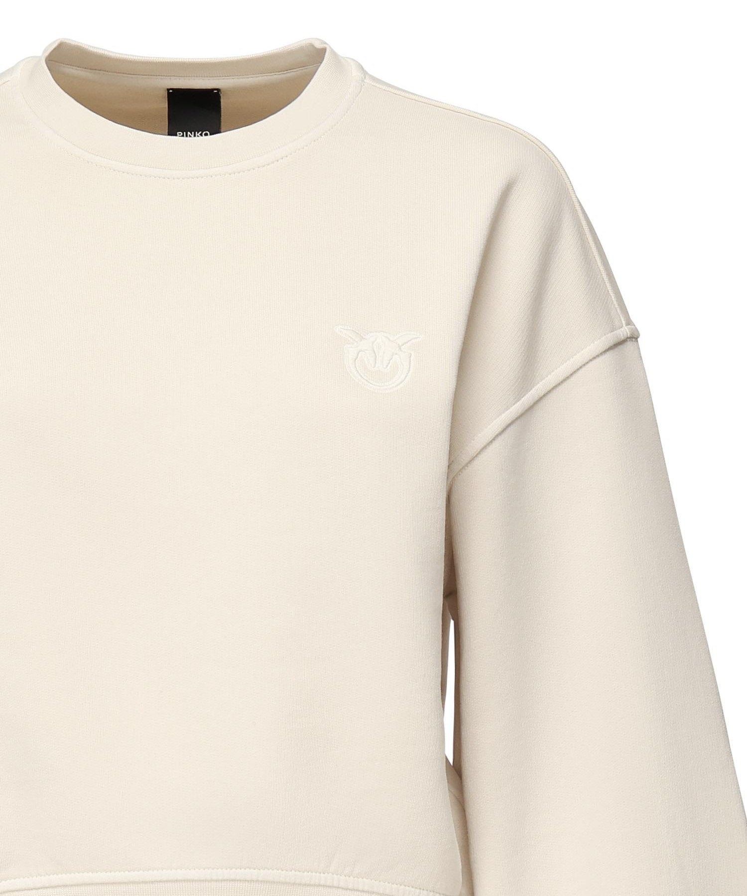 Felpa cropped con logo 105510 A2RBC03 PINKO 