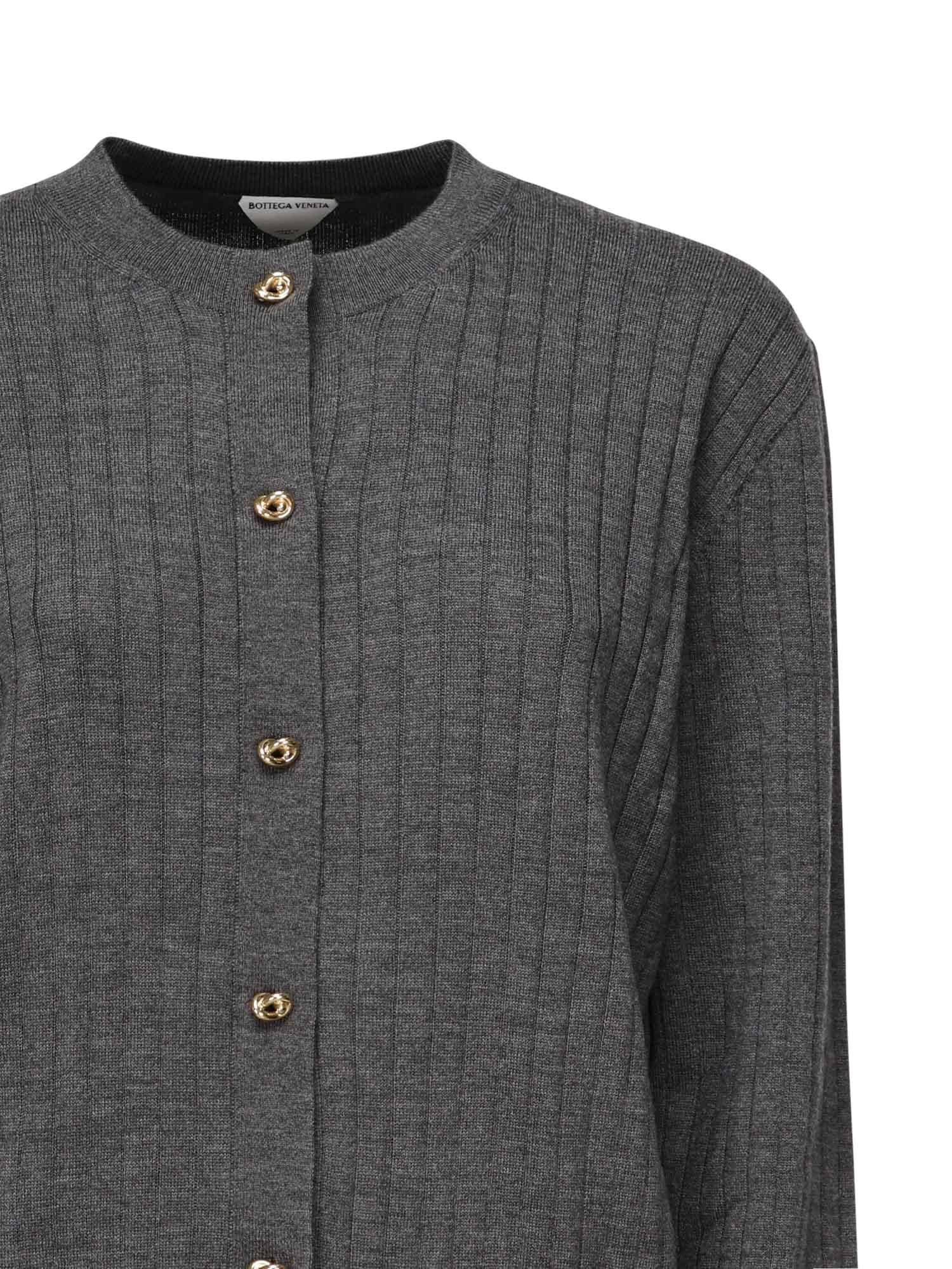 Cardigan in lana a coste 835337 V5L701370 BOTTEGA VENETA 