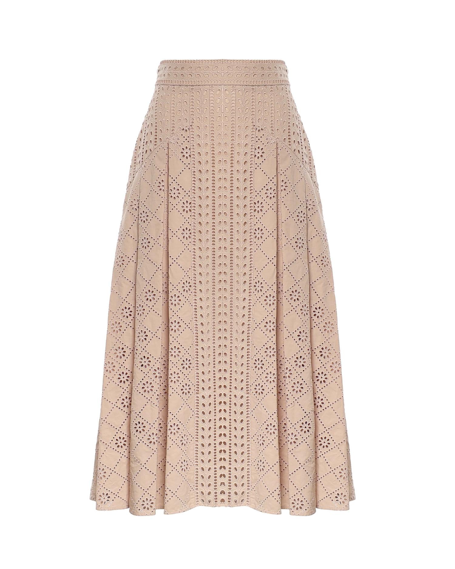 Gonna lunga in pizzo Sangallo A01101622 0180 ALBERTA FERRETTI 