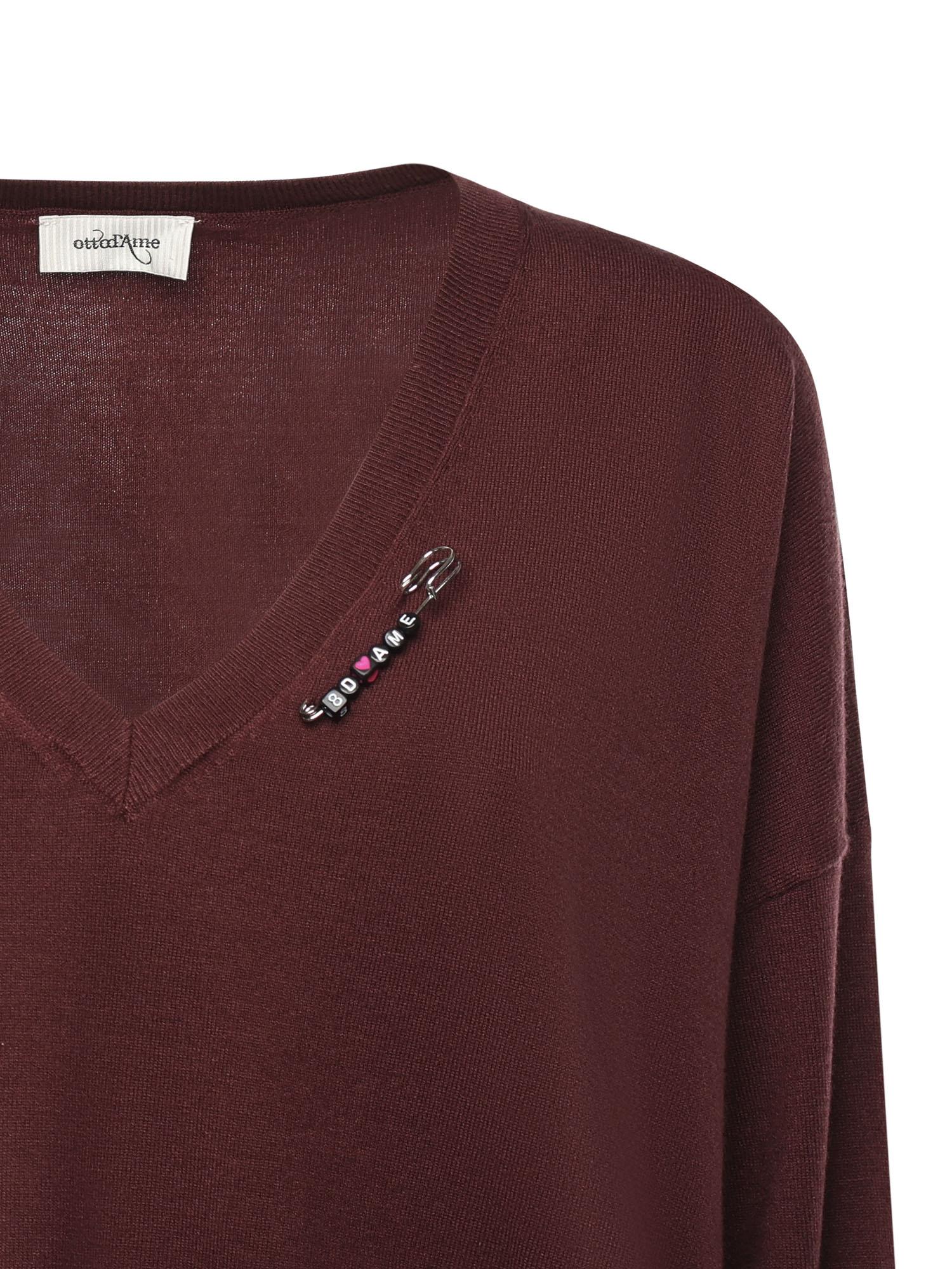 Pullover in misto lana DK9264 ECRU OTTOD'AME 