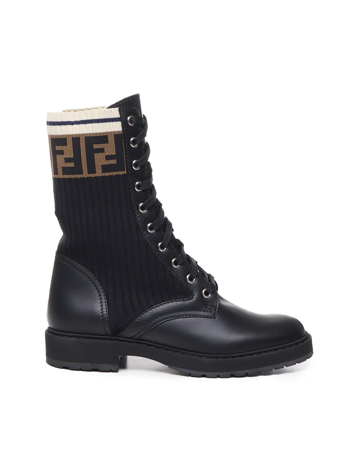 Biker Rockoko in pelle con tessuto stretch 8T6780 A3H4F13MC FENDI 