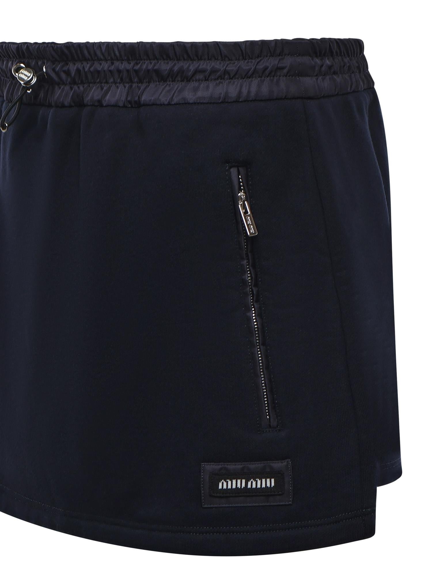 Minigonna in felpa MJD226 18TPF0008 MIU MIU 