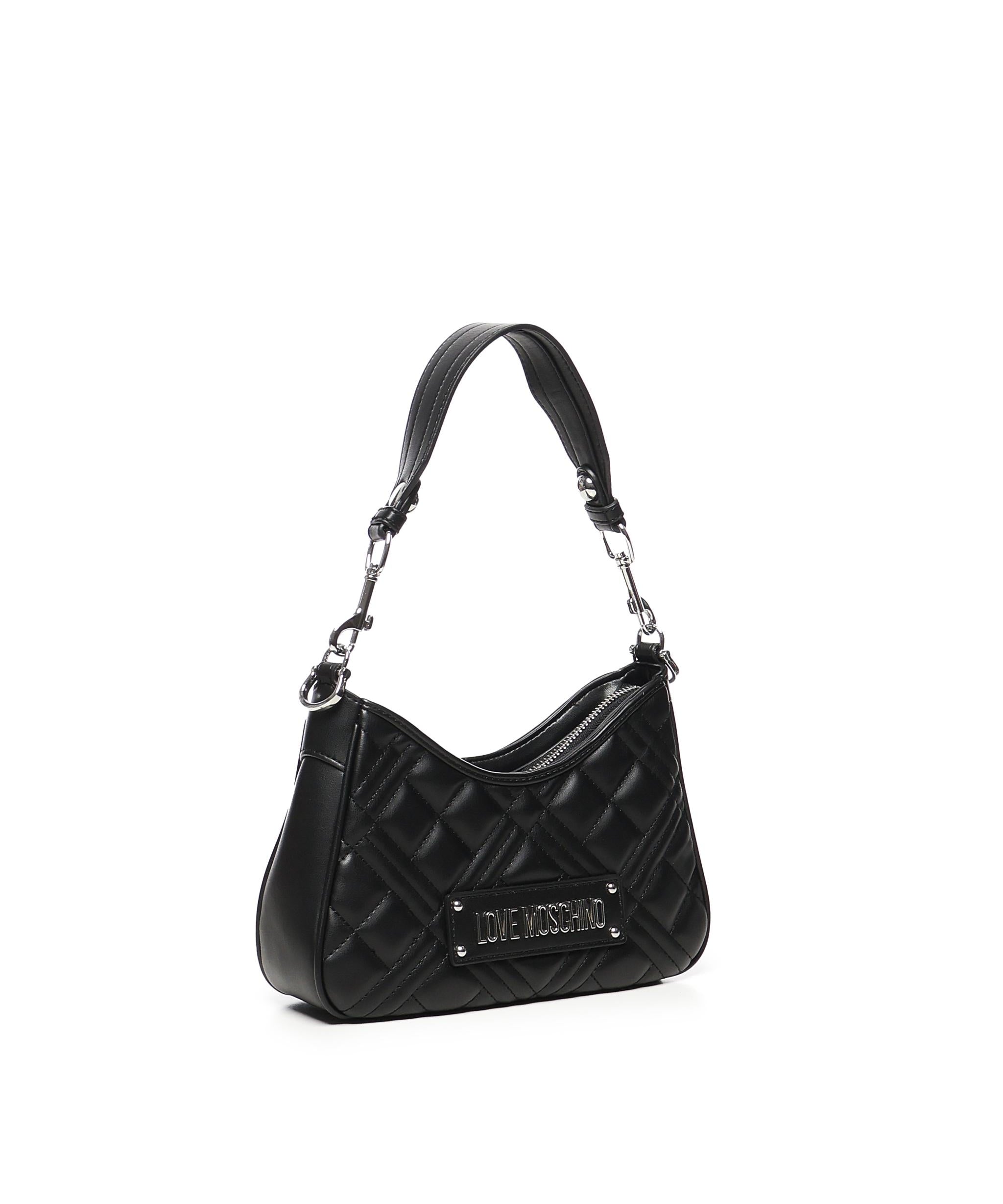 Borsa trapuntata con logo<BR/> JC4152PP1MLA0 00B LOVE MOSCHINO 