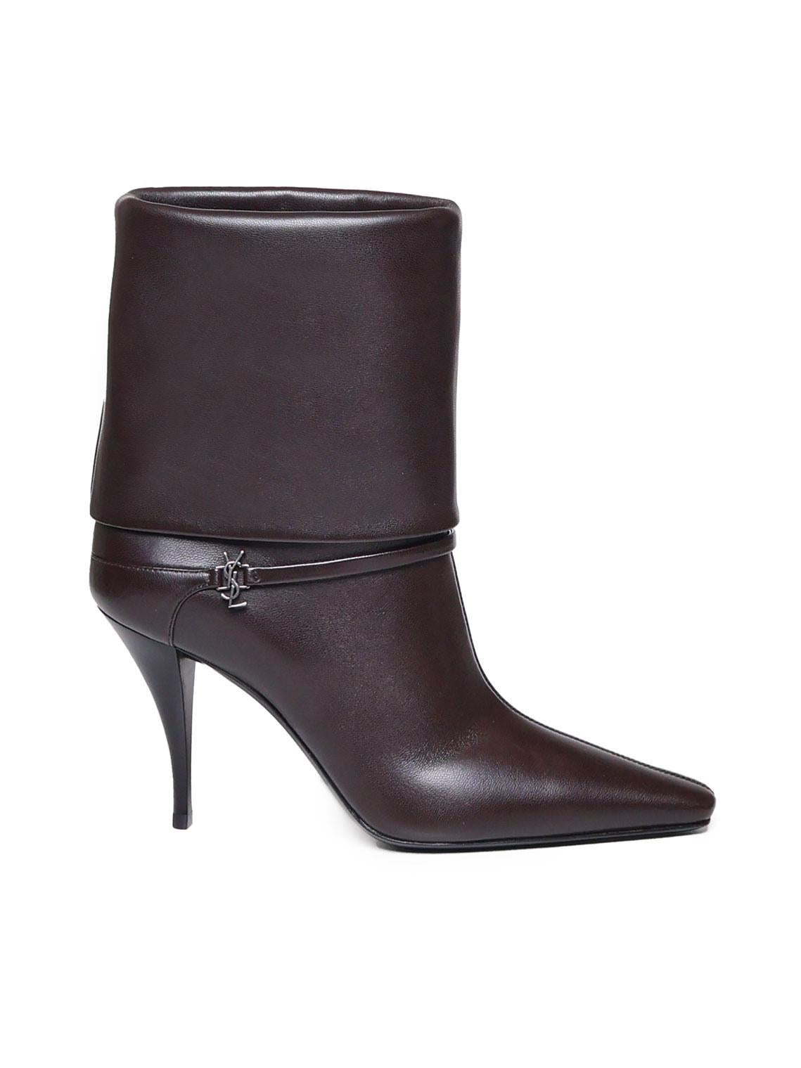 Stivaletti niki in pelle liscia 801393 AADV22245 SAINT LAURENT 