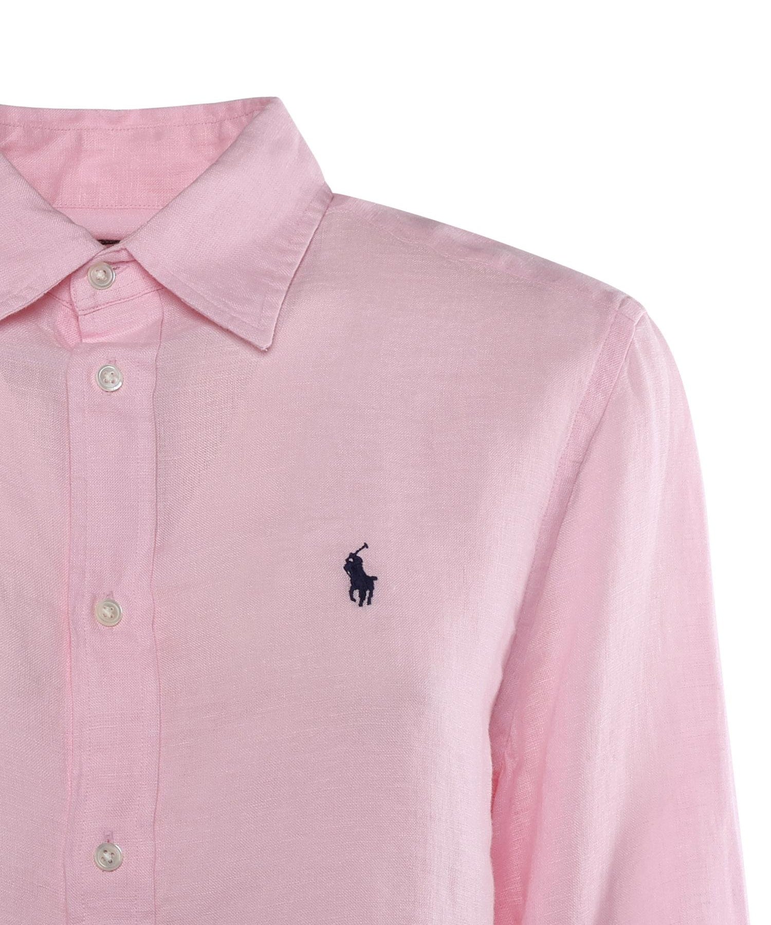 Camicia in lino con logo 211970730 514 POLO RALPH LAUREN 