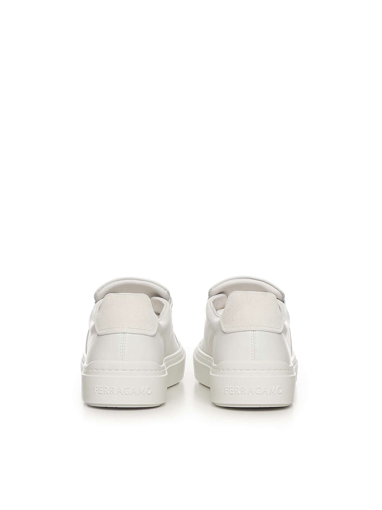 Sneaker Gancini in pelle 02A615 790760005 FERRAGAMO 