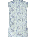 Gilet in lino con ricamo orchidea 80AAP544 NR015V67 GENNY 