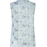 Gilet in lino con ricamo orchidea 80AAP544 NR015V67 GENNY 