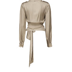 Blusa Linda Wrap 5GGH00 7246AG053 MARCIANO BY GUESS 