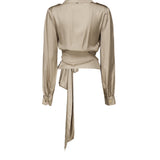 Blusa Linda Wrap 5GGH00 7246AG053 MARCIANO BY GUESS 