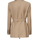 Blazer in tela di lana con cintura 2521046101600 010 MAX MARA 