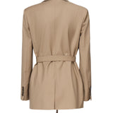 Blazer in tela di lana con cintura 2521046101600 010 MAX MARA 