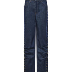 Jeans a gamba larga con bottoni 114816 D03 ROTATE 